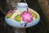 Two Tone Tan & Blue Posy ceramic feeder